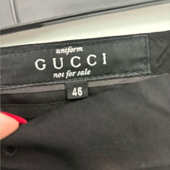 Gently worn black Gucci polyester pants size 46(8) - Picture 6 of 9